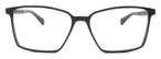 Trapezförmige Headrix Brille (schwarz) Castor tiefschwarz