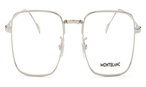 Trapezförmige Montblanc Brille (silber) MB0212O 002
