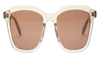 Trapezförmige Saint Laurent Sonnenbrille  (transparent) SL457 004
