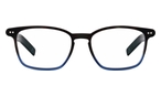 Trapezförmige Lunor Brille (blau, schwarz) A6 258 33