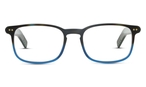 Trapezförmige Lunor Brille (blau, schwarz) A6 255 33
