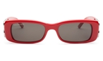 Ovalförmige Balanciaga Sonnenbrille (rot) BB0096 015