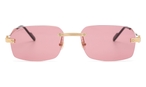 Trapezförmige Cartier Sonnenbrille (goldfarben) CT0271S 010 5817