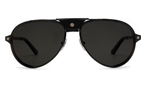 Pilotenförmige Cartier Sonnenbrille (schwarz) CT0296S 003 6117