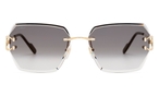 Schmetterlingsförmige Cartier Sonnenbrille (goldfarben) CT0466S 001 5816