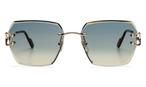 Schmetterlingsförmige Cartier Sonnenbrille (goldfarben, schwarz) CT0466S 003