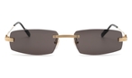 Rechteckige Cartier Sonnenbrille (goldfarben, schwarze Gläser) CT0535S 001 5717