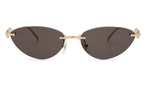 Katzenaugenförmige Cartier Sonnenbrille (goldfarben) CT0543S 002 5816