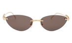 Katzenaugenförmige Cartier Sonnenbrille (goldfarben) CT0543S 003 5816