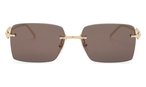 Schmetterlingsförmige Cartier Sonnenbrille (goldfarben) CT0545S 003 5817