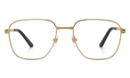 Trapezförmige Cartier Brille (goldfarben) CT0553O 005 5619