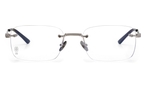 Rechteckige Cartier Brille (silberfarben) CT0349O 002