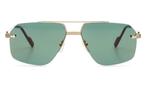 Trapezförmige Cartier Sonnenbrille (braun, goldfarben) CT0426S 002