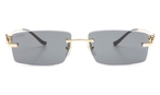 Trapezförmige Cartier Sonnenbrille (goldfarben, schwarz) CT0430S 001