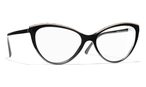 Katzenaugenförmige CHANEL Brille (braun) CH3393 C534