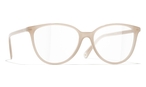 Schmetterlingsförmige Chanel Brille (grau, goldfarben) CH3446 1719