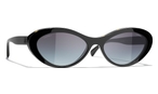 Ovale Sonnenbrille (schwarz, gelb) CH5416 1712/S6