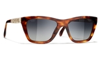 Rechteckige CHANEL Sonnenbrille (braun) CH5442 1077S8