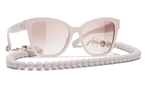 Quadratische Chanel Sonnenbrille (braun, goldfarben) CH5487 169713