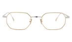 Hexagonale Cutler and Gross Brille (gold) Cutler and Gross AUOP0005 04 rhodiumgold 24KT 4821