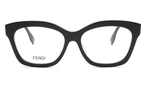 Schmetterlingsförmige Fendi Korrektionsbrille (schwarz, goldfarben) FE50039F 001