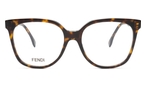 Trapezförmige Fendi Korrektionsbrille (havanna) FE50058I-052