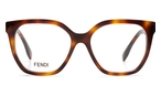 Trapezförmige Fendi Brille (havanna) FE50087I 053