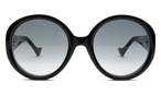Runde Gucci Sonnenbrille (schwarz) 1256S 001