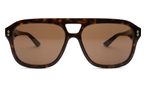 Pilotenförmige Gucci Sonnenbrille (havanna) 1263S-006