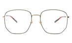 Pilotenförmige Gucci Brille (gold, schwarz) GG0396O 001