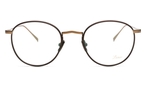 Pantoförmige Lunor Brille M9 01 (braun, goldfarben) AG BR