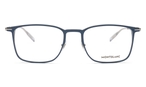 Trapezförmige Montblanc Brille (blau, matt) MB0193O 003