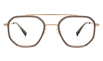 Pilotenförmige MYKITA Brille (grau, goldfarben) Satu 653