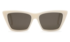 Schmetterlingsförmige Saint Laurent Sonnenbrille (weiß) Saint Laurent SL276 Mica 056 5516