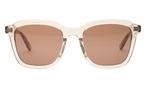 Trapezförmige Saint Laurent Sonnenbrille (transparent) SL457 004