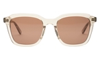 Trapezförmige Saint Laurent Sonnenbrille  (transparent) SL457 004