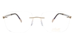 Trapezförmige Silhouette Brille (goldfarben) 5565/LT