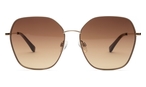 Schmetterlingsförmige Sunray Sonnenbrille (braun,goldfarben) 06-37030-02