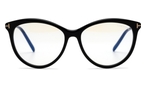 Schmetterlingsförmige Tom Ford Brille (schwarz) Tom Ford FT5990B 001 5515